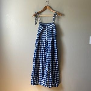 AERIE Sz Large MIDI Dress Checked